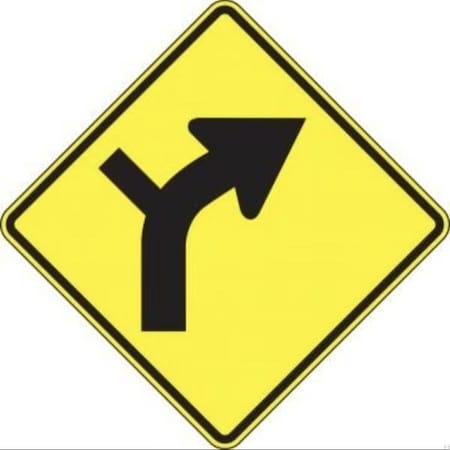 Accuform DIRECTION SIGN RIGHT CURVE INTERSECTIO FRW299HP